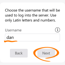 Step 1 - choose your username